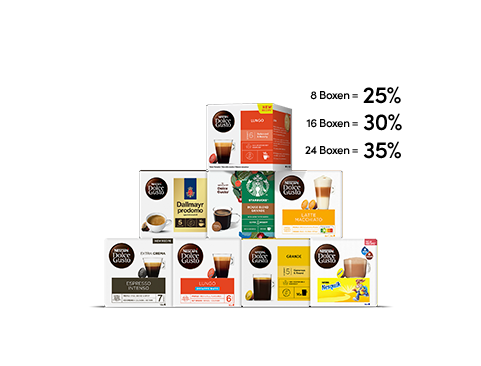 Top-Angebot: Bis zu 35 % Rabatt | NESCAFÉ® Dolce Gusto® header image