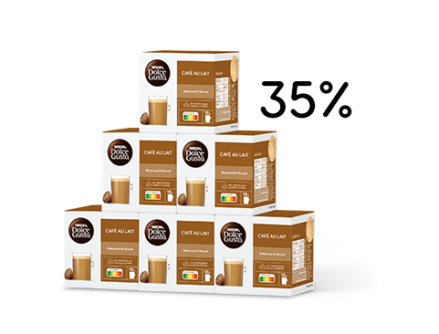 Wir sagen Danke mit einem ganz besonderen Angebot. Vorteilspacks-Deal: 35 % Rabatt | NESCAFÉ® Dolce Gusto® header image