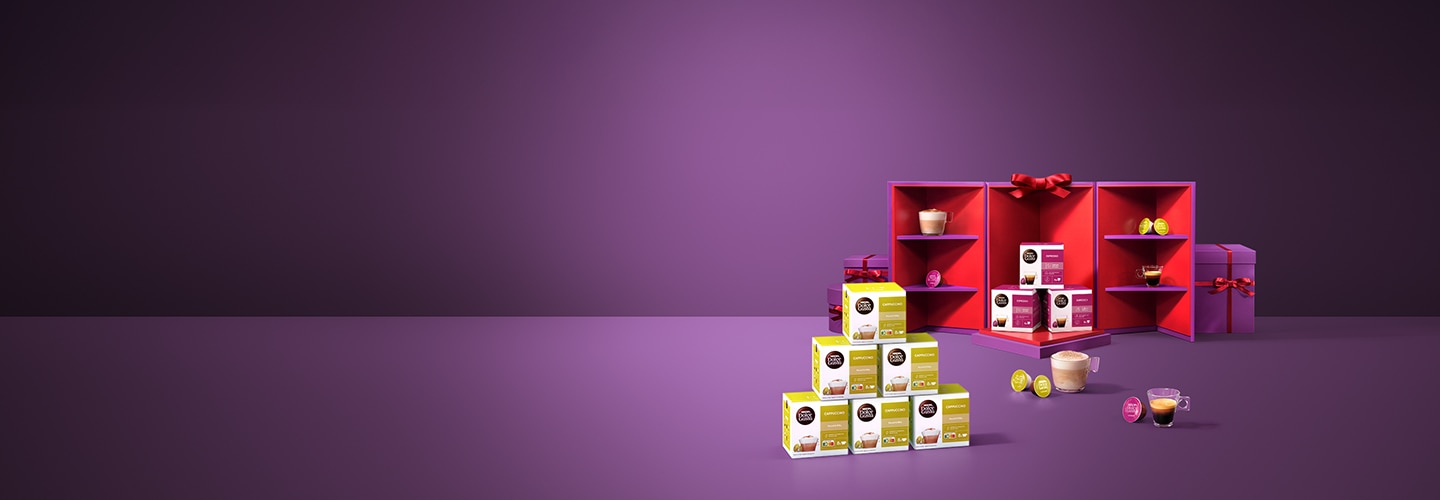 Holiday Coffee Deals – Bis zu 45 % Rabatt auf Vorteilspacks  I NESCAFÉ® Dolce Gusto®  banner