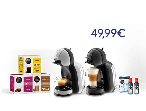Hol dir die Mini Me + 3 Boxen + Entkalker für unter 50 € | NESCAFÉ Dolce Gusto header image