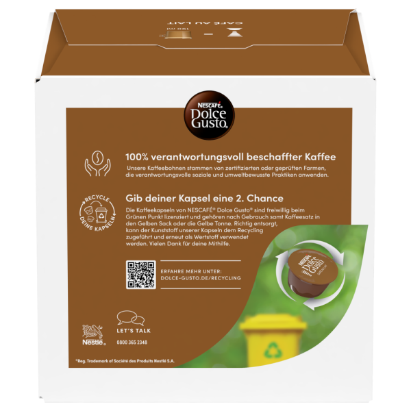 CAFÉ AU LAIT NESCAFÉ® Box - Rückseite mit Produktinformationen - NESCAFÉ® Dolce Gusto® thumbnail