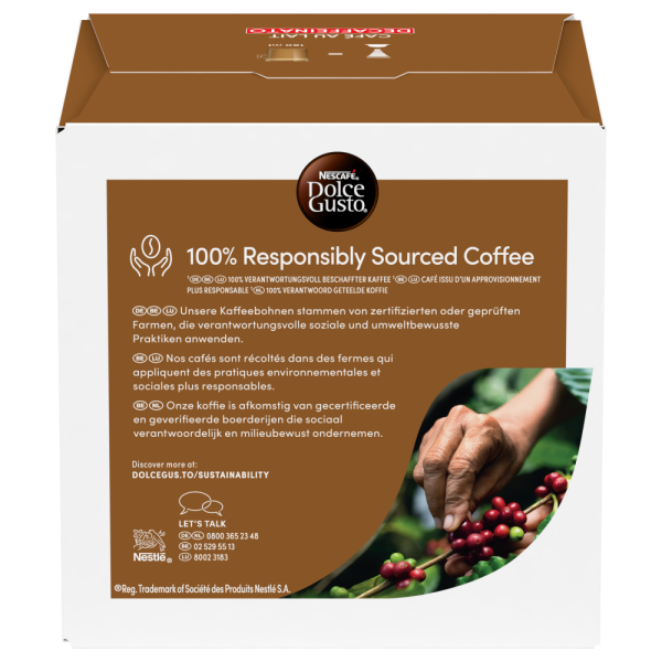 CAFÉ AU LAIT ENTKOFFEINIERT Box - Rückseite mit Produktinformationen - NESCAFÉ® Dolce Gusto® thumbnail