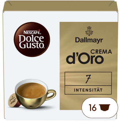 Dallmayr Crema d'Oro Box - Vorderseite - NESCAFÉ® Dolce Gusto®