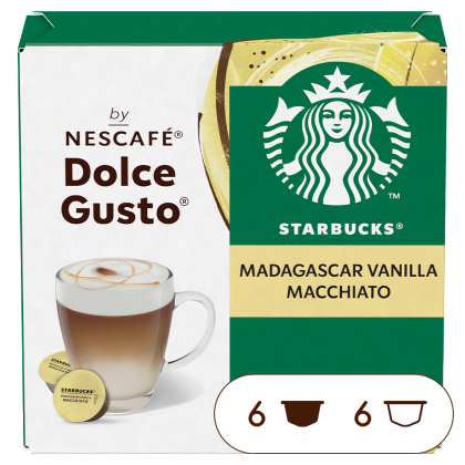 STARBUCKS® MADAGASCAR VANILLA MACCHIATO Box - Vorderseite - NESCAFÉ® Dolce Gusto®