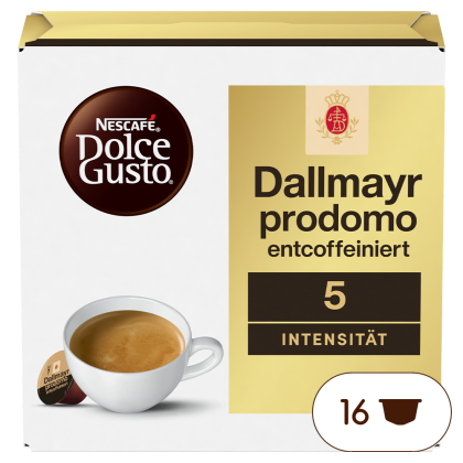 Dallmayr prodomo entcoffeiniert Box - Vorderseite - NESCAFÉ® Dolce Gusto®