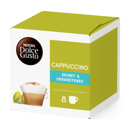 CAPPUCCINO FETTARM & UNGESÜSST Box - Vorderseite - NESCAFÉ® Dolce Gusto®
