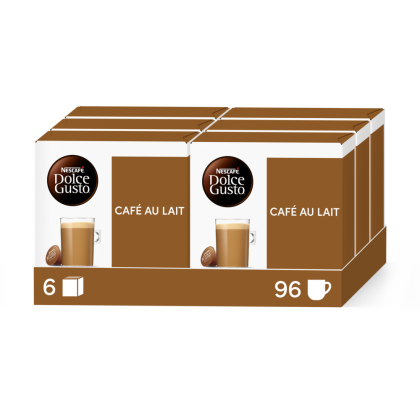VORTEILSPACK CAF&Eacute; AU LAIT &ndash; 96 KAPSELN Box - Vorderseite - NESCAF&Eacute;&reg; Dolce Gusto&reg;