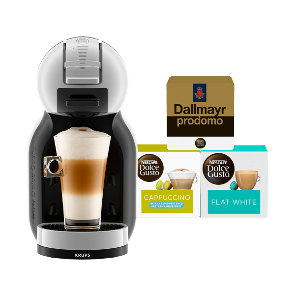 Mini Me automatische Kaffeekapselmaschine Arktisch-Grau von Krups® - Vorderseite - NESCAFÉ® Dolce Gusto®