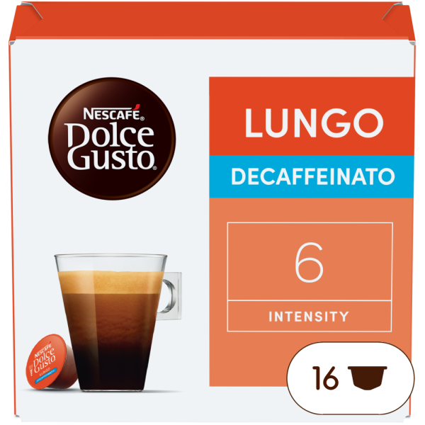 Lungo Decaffeinato Box - Vorderseite - NESCAFÉ® Dolce Gusto®