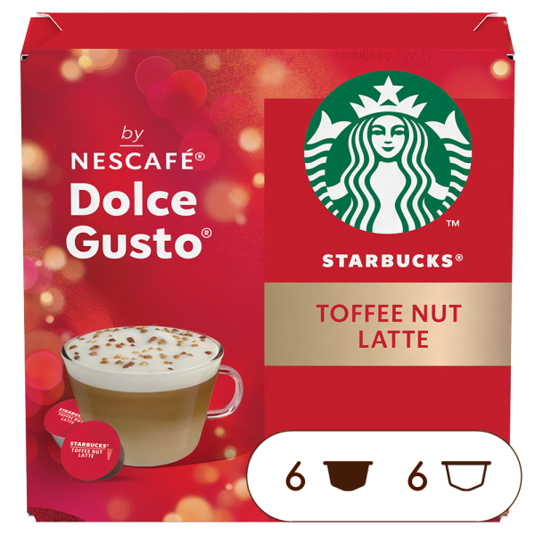 STARBUCKS® TOFFEE NUT LATTE Box - Vorderseite - NESCAFÉ® Dolce Gusto®