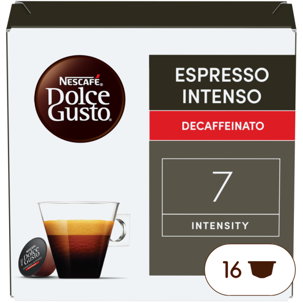 Espresso Intenso Decaffeinato Box - Vorderseite - NESCAFÉ® Dolce Gusto®