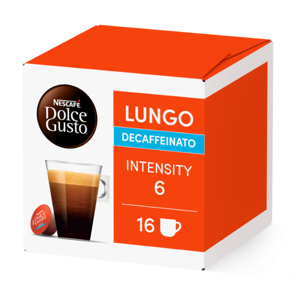 Lungo Decaffeinato Box - Vorderseite - NESCAFÉ® Dolce Gusto®