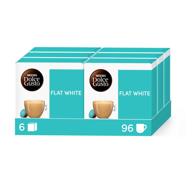 VORTEILSPACK FLAT WHITE – 96 KAPSELN Box - Vorderseite - NESCAFÉ® Dolce Gusto®