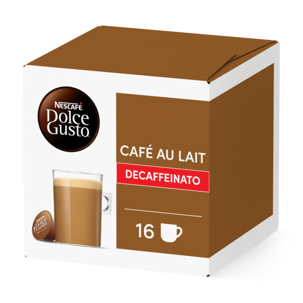 CAFÉ AU LAIT ENTKOFFEINIERT Box - Vorderseite - NESCAFÉ® Dolce Gusto®
