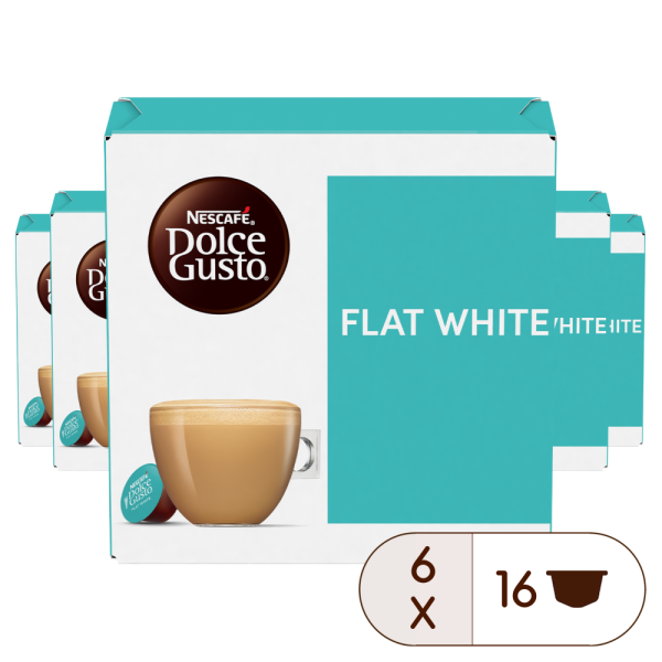 VORTEILSPACK FLAT WHITE – 96 KAPSELN Box - Vorderseite - NESCAFÉ® Dolce Gusto®