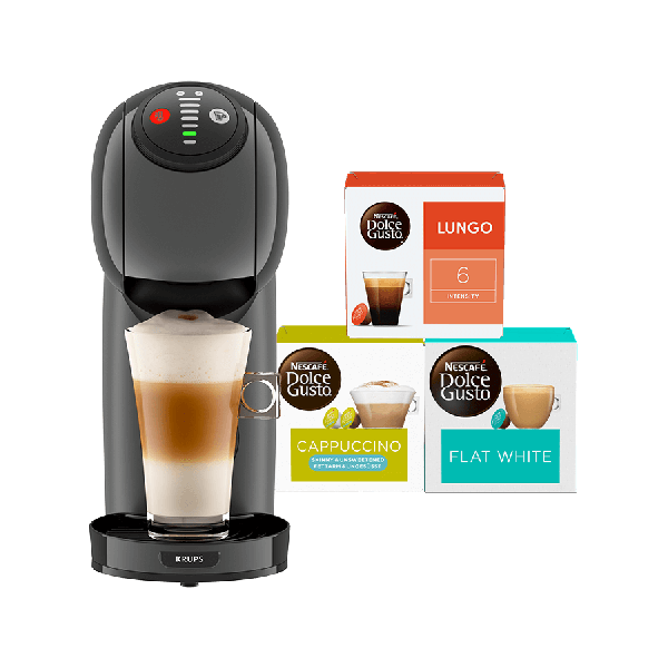 Genio S automatische Kaffeekapselmaschine Anthrazit von Krups® - Vorderseite - NESCAFÉ® Dolce Gusto®