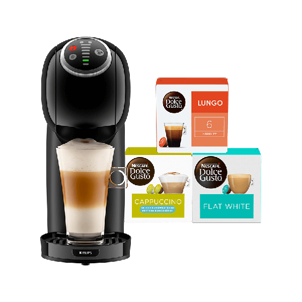 Genio S Plus automatische Kaffeekapselmaschine Schwarz von Krups® - Vorderseite - NESCAFÉ® Dolce Gusto®