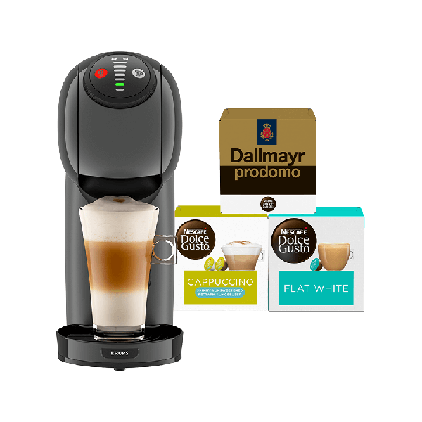 Genio S automatische Kaffeekapselmaschine Anthrazit von Krups® - Vorderseite - NESCAFÉ® Dolce Gusto®