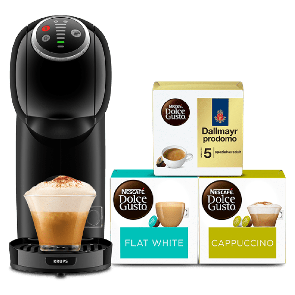 Genio S Plus automatische Kaffeekapselmaschine Schwarz von Krups® - Vorderseite - NESCAFÉ® Dolce Gusto®