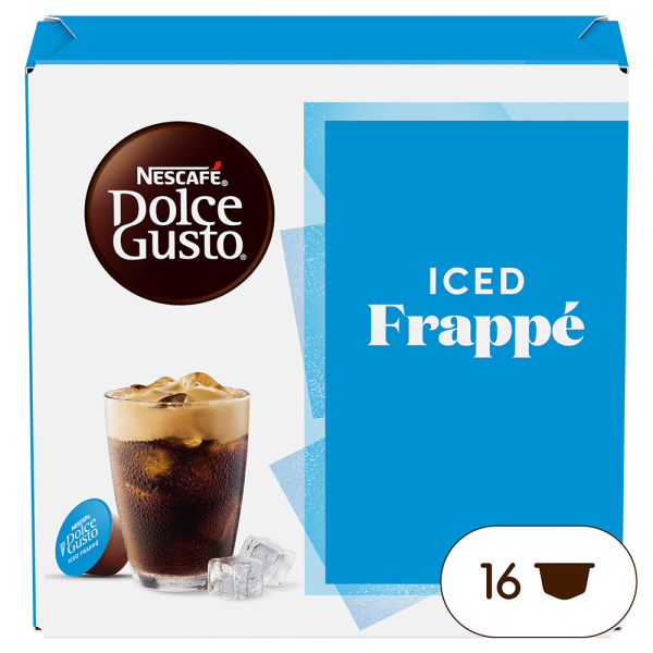 Vorderansicht einer Packung Iced Frappé Kapseln