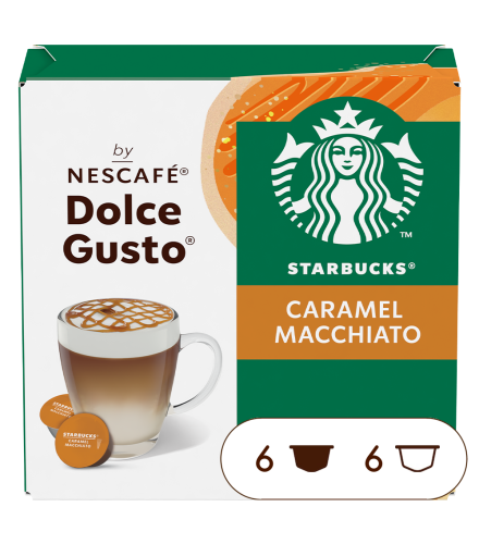 STARBUCKS® CARAMEL MACCHIATO Box - Vorderseite - NESCAFÉ® Dolce Gusto®