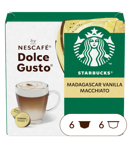 STARBUCKS® MADAGASCAR VANILLA MACCHIATO Box - Vorderseite - NESCAFÉ® Dolce Gusto®