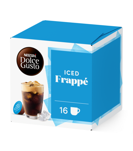 Vorderansicht einer Packung Iced Frappé Kapseln