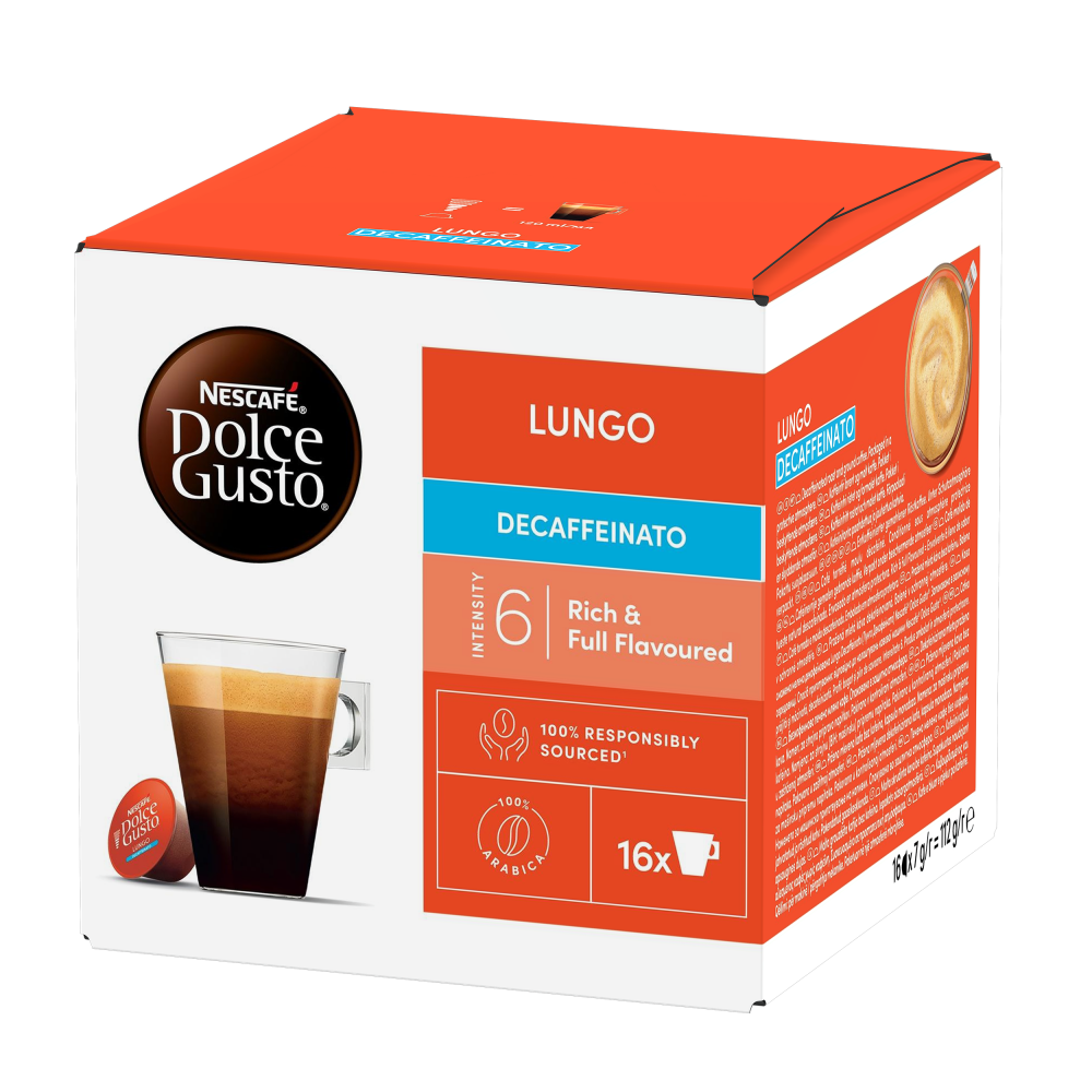 Lungo Decaffeinato Box - NESCAFÉ® Dolce Gusto® Lungo Decaffeinato Box - NESCAFÉ® Dolce Gusto®