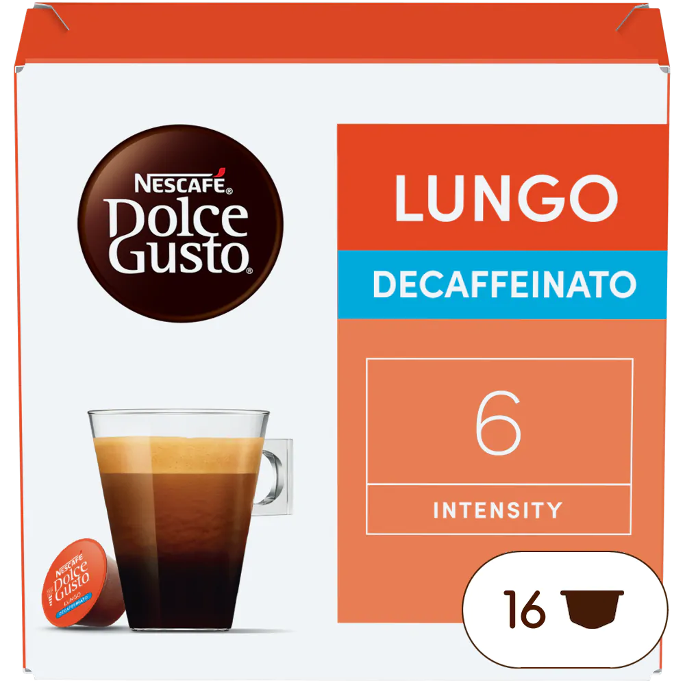 Lungo Decaffeinato Box - Vorderseite - NESCAFÉ® Dolce Gusto® Lungo Decaffeinato Box - Vorderseite - NESCAFÉ® Dolce Gusto®