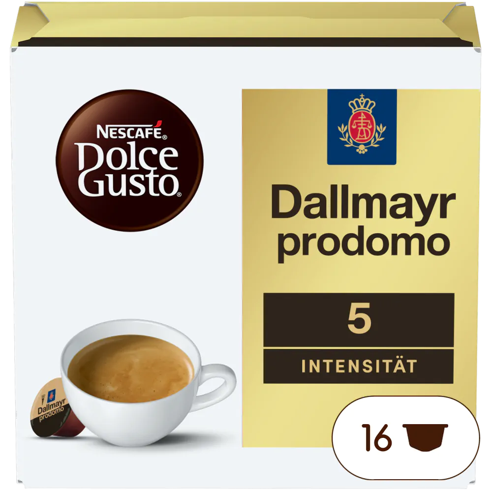 Dallmayr Prodomo Box - Vorderseite - NESCAFÉ® Dolce Gusto® Dallmayr Prodomo Box - Vorderseite - NESCAFÉ® Dolce Gusto®