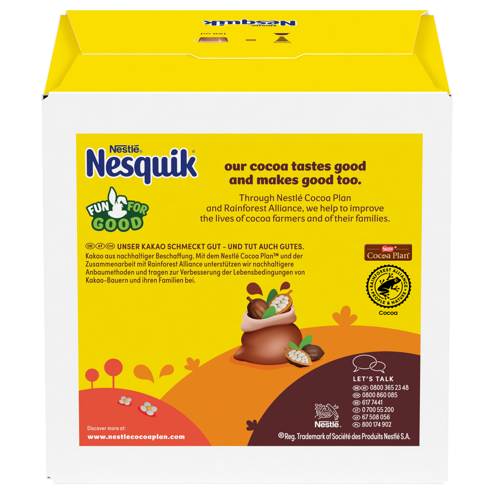 DOLCE GUSTO® NESQUIK® Box - Rückseite mit Produktinformationen - NESCAFÉ® Dolce Gusto®