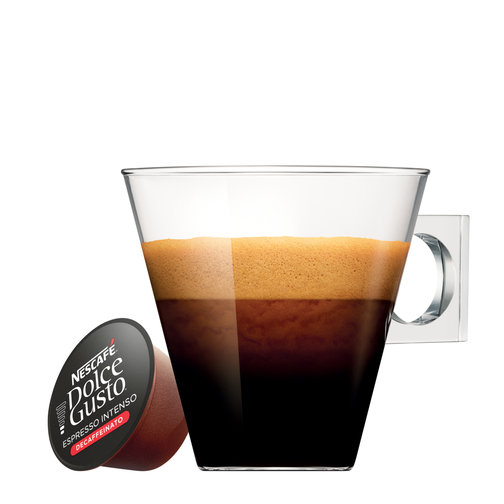 Espresso Intenso Decaffeinato in der Tasse nach der Zubereitung - NESCAFÉ® Dolce Gusto® Espresso Intenso Decaffeinato in der Tasse nach der Zubereitung - NESCAFÉ® Dolce Gusto®