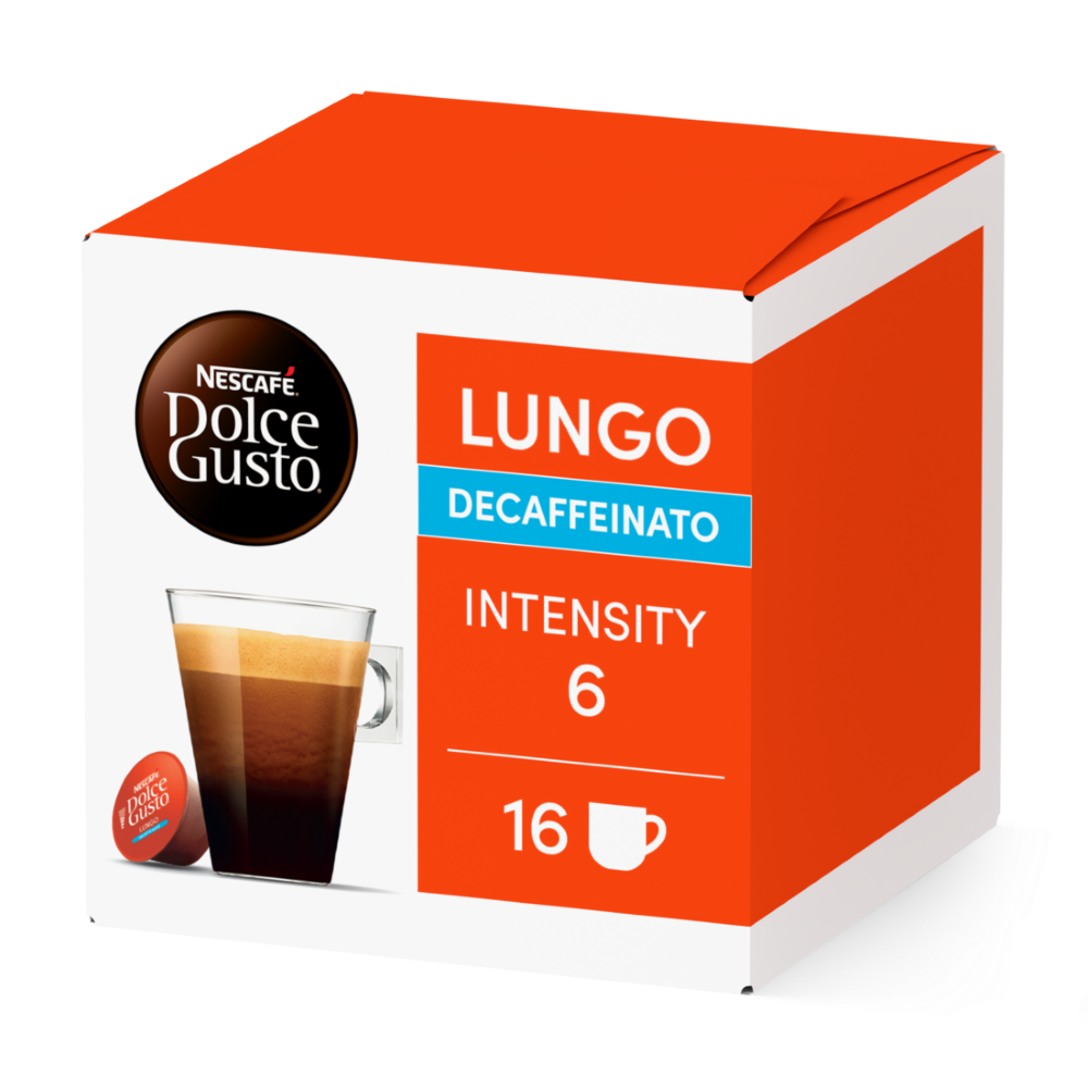Lungo Decaffeinato Box - Vorderseite - NESCAFÉ® Dolce Gusto®