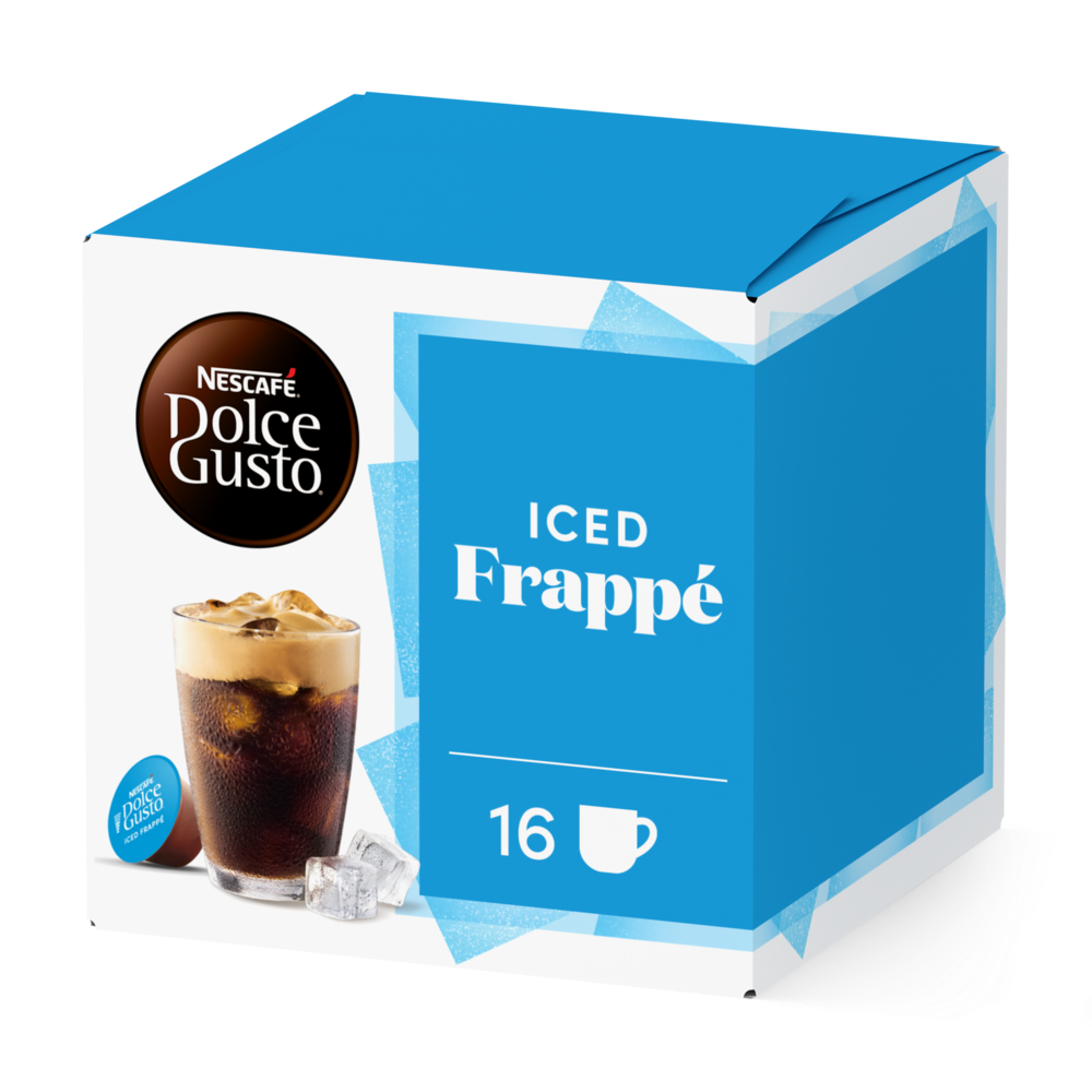 Vorderansicht einer Packung Iced Frappé Kapseln