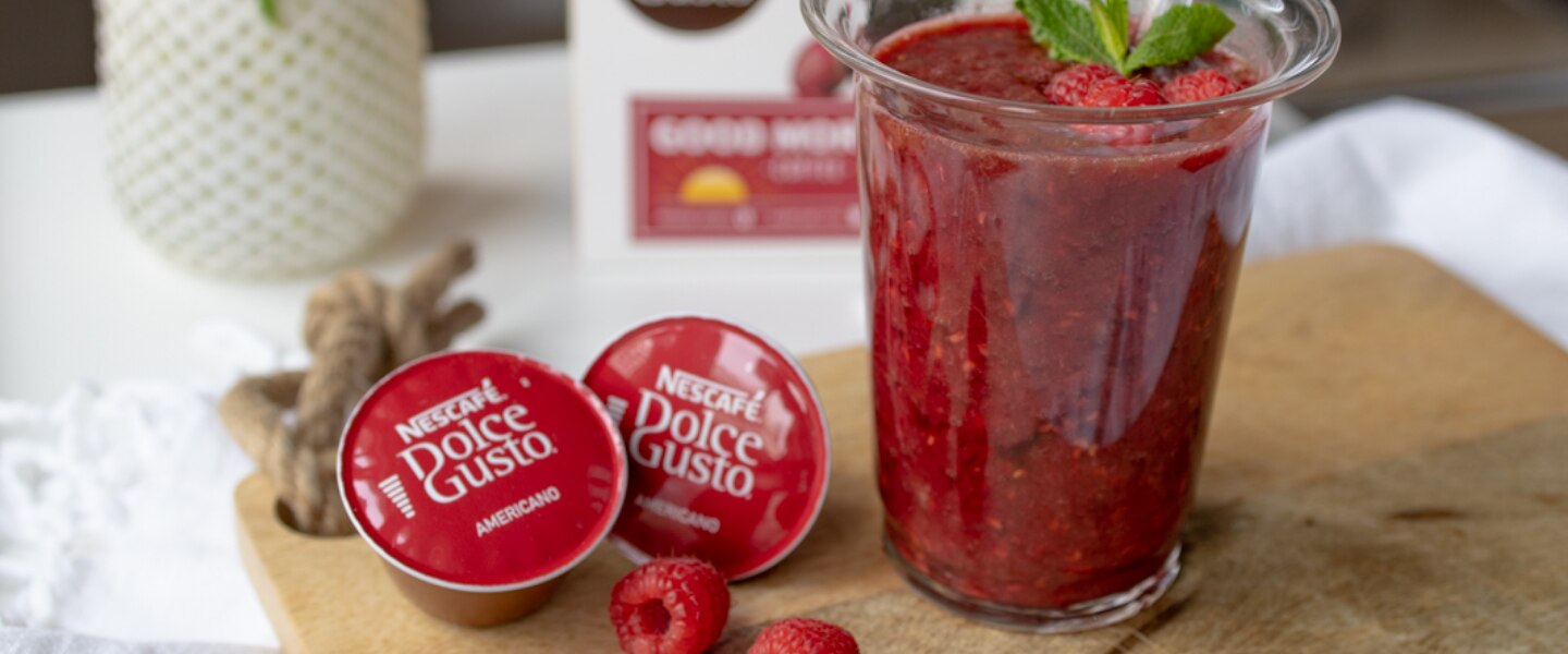 Kaffee-Himbeer-Smoothie Rezept | Dolce Gusto® Kaffee-Himbeer-Smoothie Rezept | Dolce Gusto®