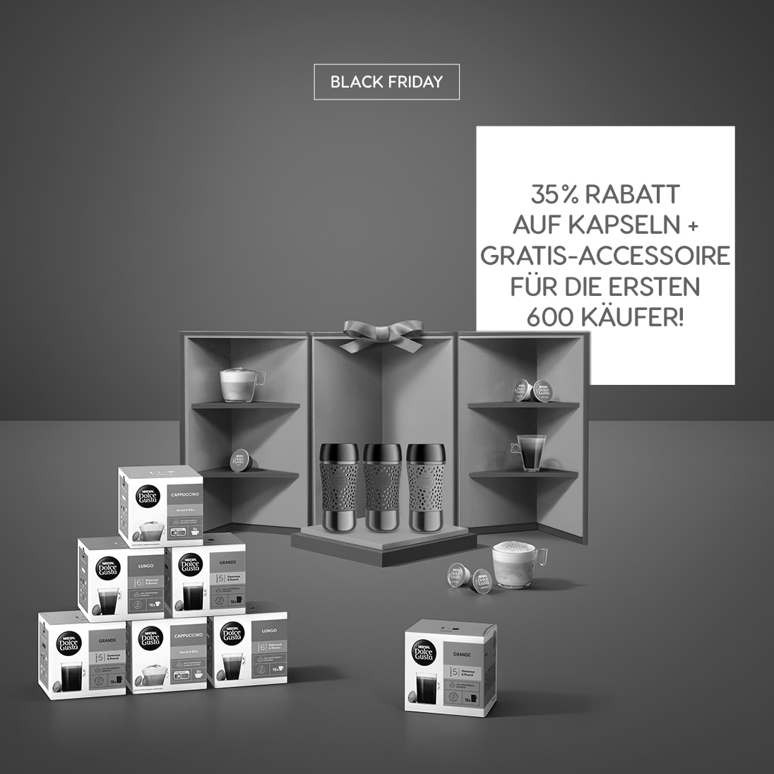 35 % Rabatt auf Kapseln + Gratis-Accessoire für die ersten 600 Käufer!