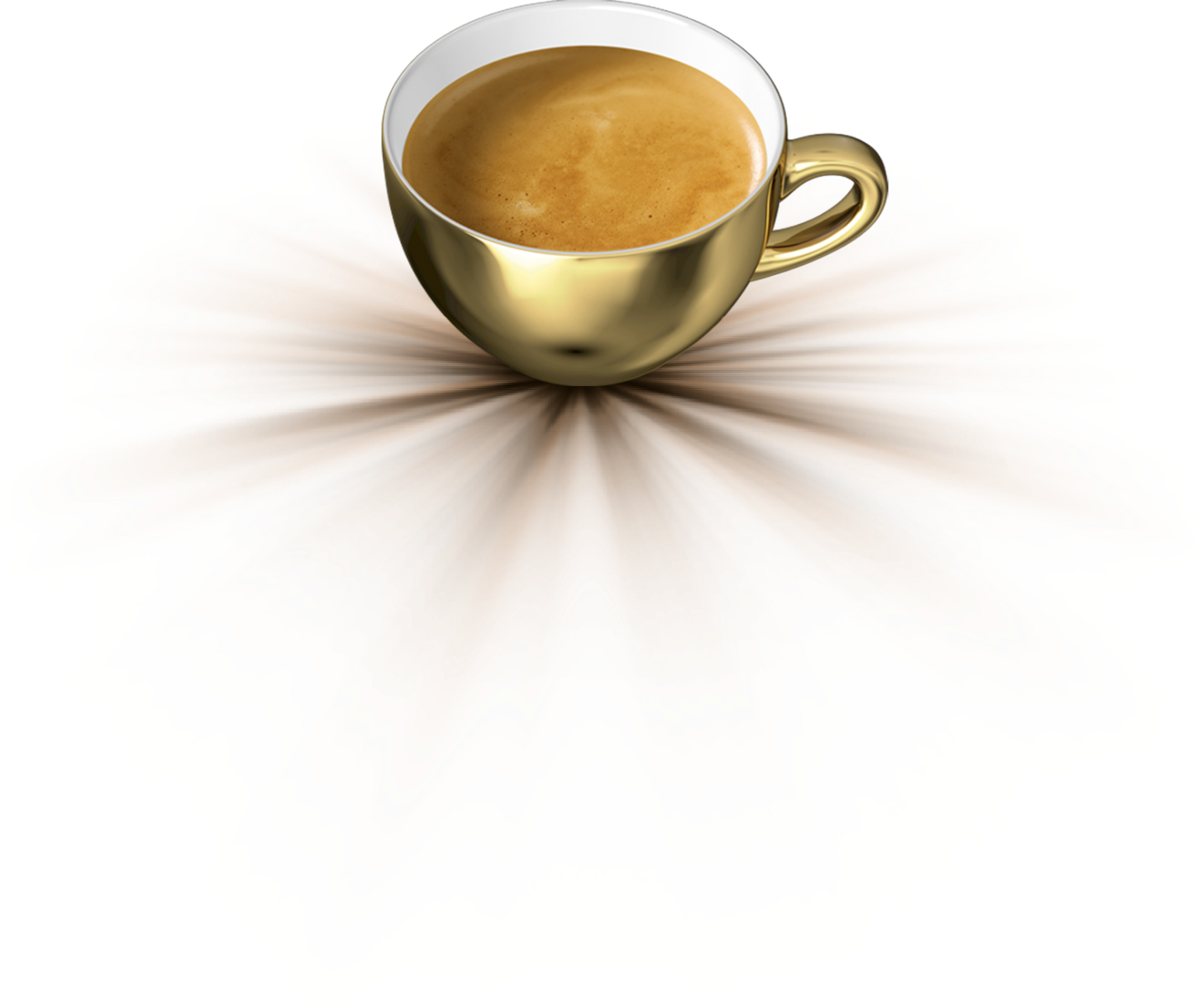Goldene Kaffeetasse