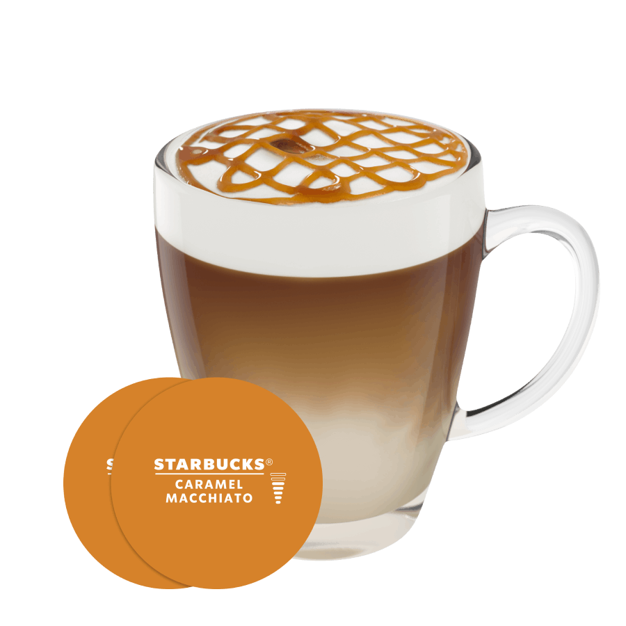 Starbucks® by Nescafé® Dolce Gusto® Caramel Macchiato Tasse und Kaffekapsel - NESCAFÉ® Dolce Gusto®