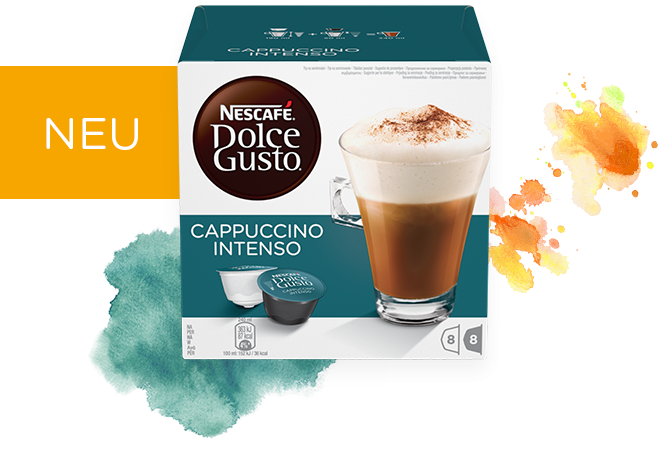 Cremig-weicher Milchschaum trifft auf dunkelgerösteten, intensiven Espresso aus Premium-Arabica- und Robusta-Bohnen!