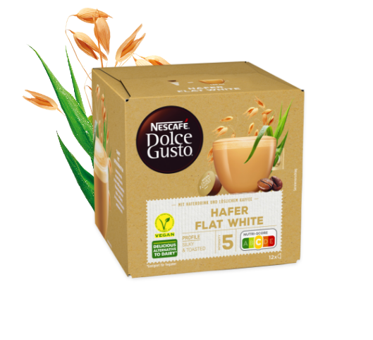 Vegane Hafer Flat White Verpackung