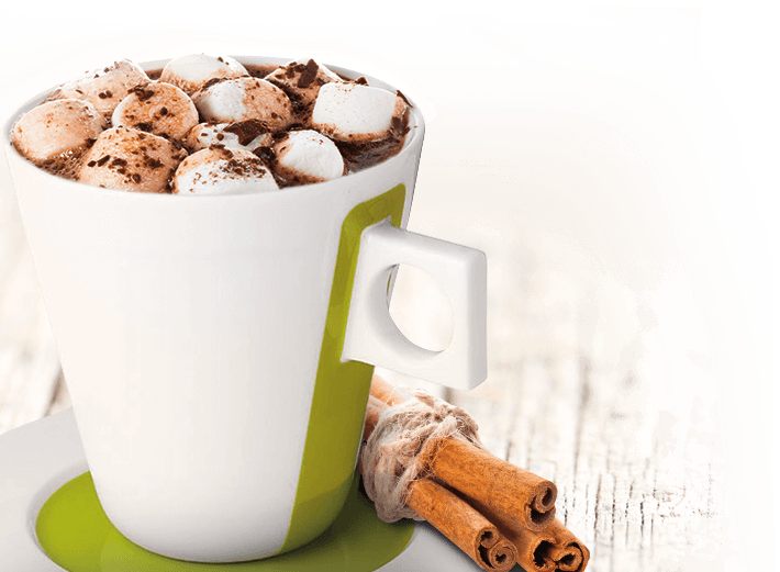 Weihnachts-Chococino mit Marshmellows